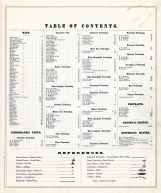 Table of Contents, Lancaster County 1875